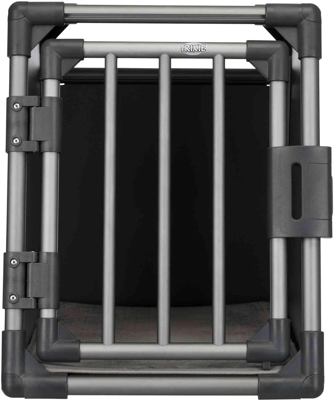 TRIXIE Hunde-Transportbox, Aluminium, S: 48 x 56 x 61 cm, grafit, inklusive rutschfester Liegematte,