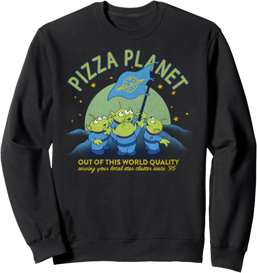 Disney Pixar Toy Story Aliens Pizza Planet Flag Sweatshirt