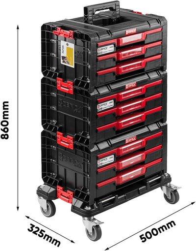PAFEN Rollende Werkstatt Werkstattschublade - 500 x 325 x 860 mm – Premium Werkzeugkasten auf Rädern