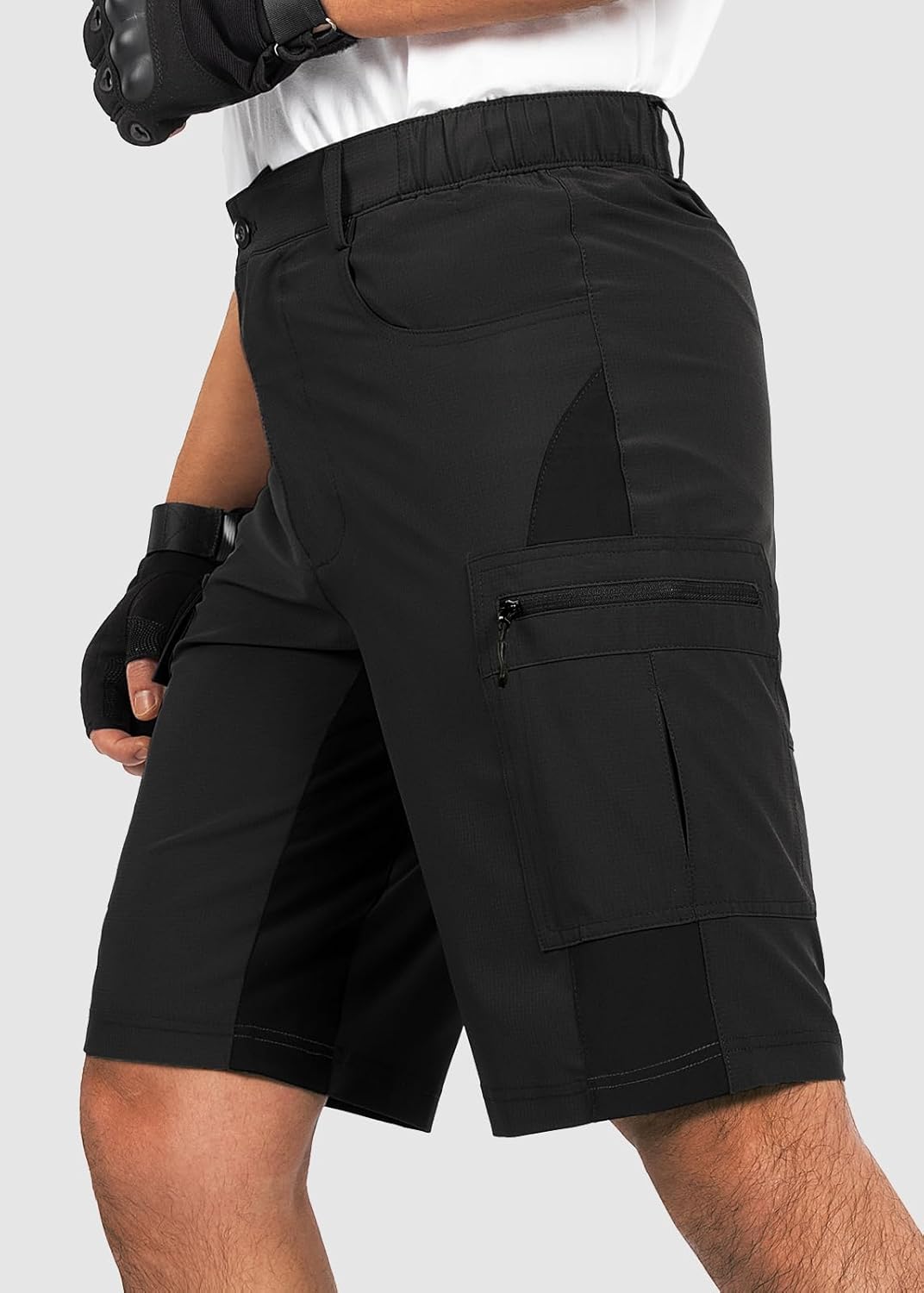 Cycorld Kurze-Hosen-Herren, Wanderhose MTB Hose Herren Kurz Atmungsaktiv Schnelltrocknende Bermuda C