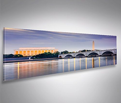 islandburner Bild Bilder auf Leinwand Washington DC Panorama XXL Poster Leinwandbild Wandbild Dekoar