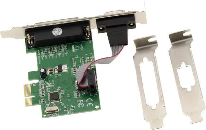 KALEA-INFORMATIQUE PCI Express PCIe-Controller-Karte Combo 1 serieller Port COM RS232 DB9 und 1 para