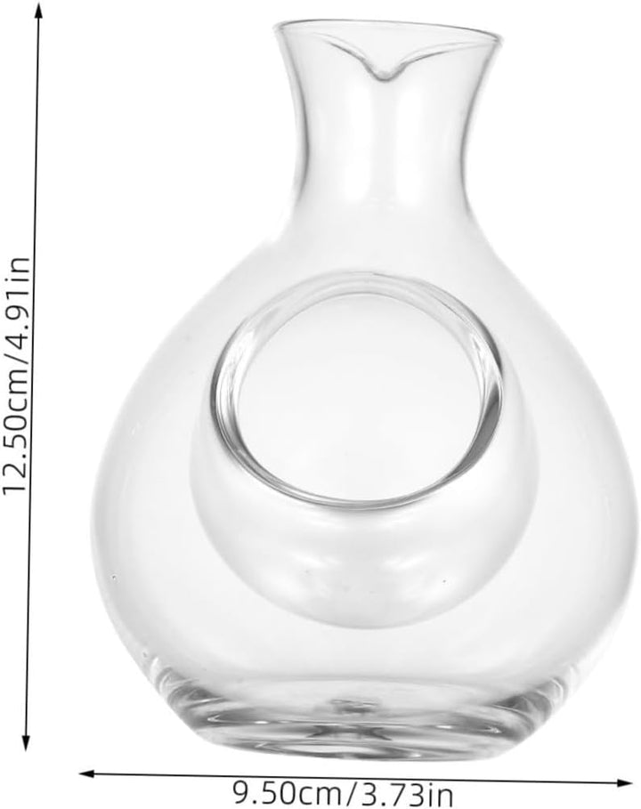 DOITOOL Karaffe Japanischer Stil 300 ml Kristallglas mit Schrägöffnung für Weinpräsentation und Wein