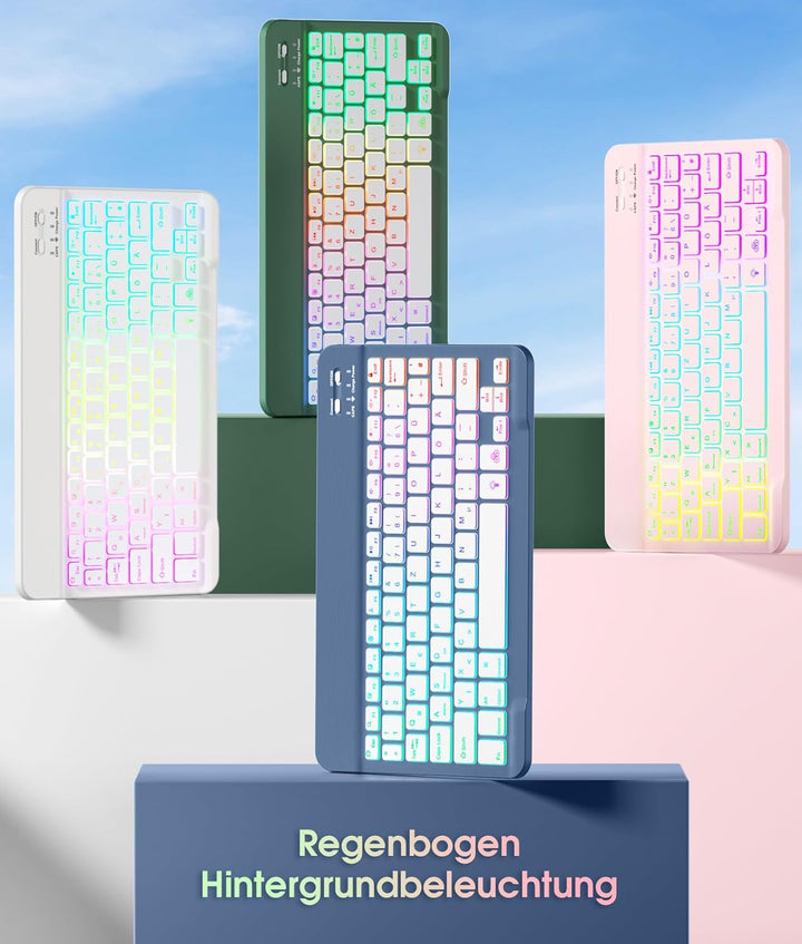 Vobafe Hülle mit Tastatur für iPad A16 11 Generation 2025/10 Gen 2022 10,9", Air 11 Zoll M4 2026/M3/