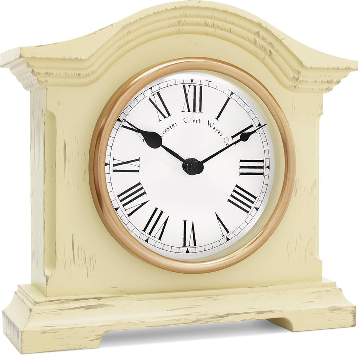 Towcester Clock Works Co. Acctim 33282 Falkenburg Kaminuhr, Cremefarben