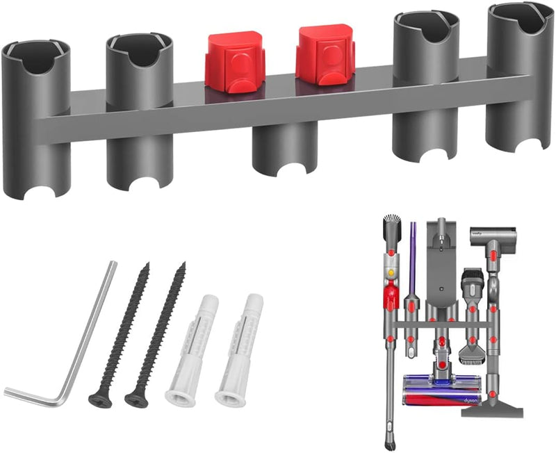 DrRobor Halterung Zubehör für Dyson V7 V8 V10 V11 V15, Wandhalterung für Dyson Staubsauger mit 9 Auf