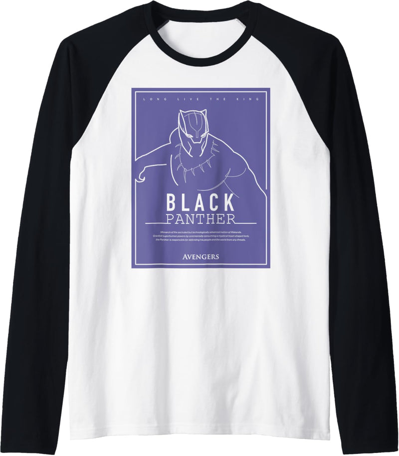 Marvel Black Panther Outlined Movie Poster Raglan