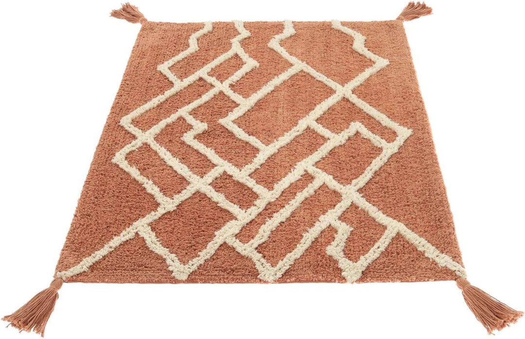 RugVista Badematte Riviera, 90 x 60 cm, Rechteckig, Mittelflor, Moderner Badteppich, Maschinenwaschb