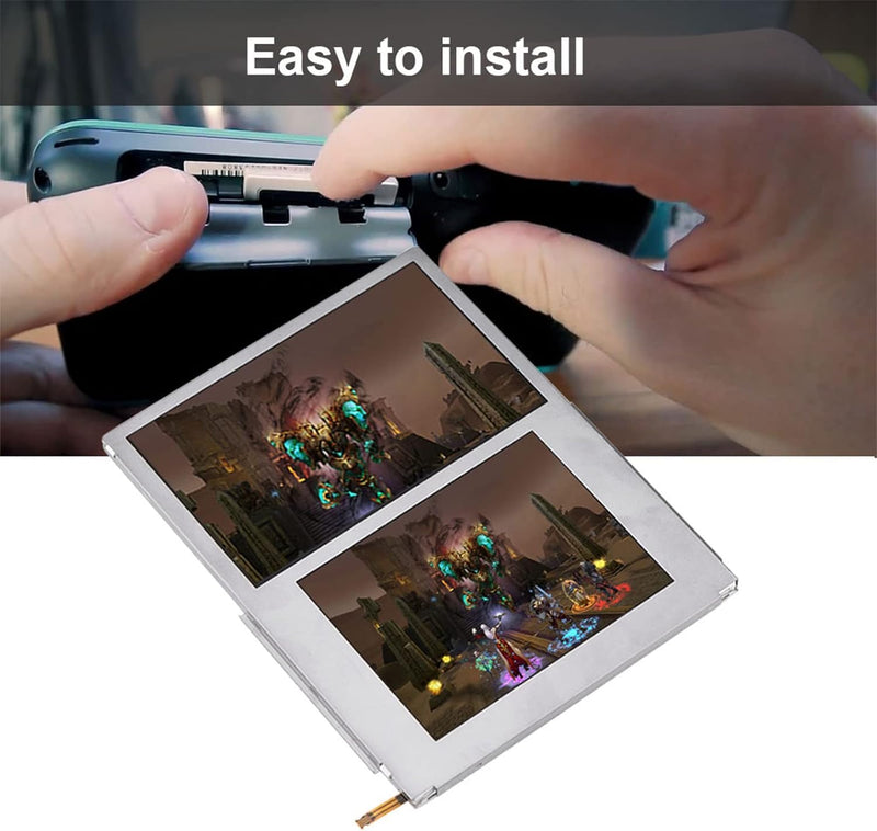 Cuifati Ersatzbildschirm für 2DS, LCD-Display-Reparatursätze für Oberen und Unteren Bildschirm, 2DS-