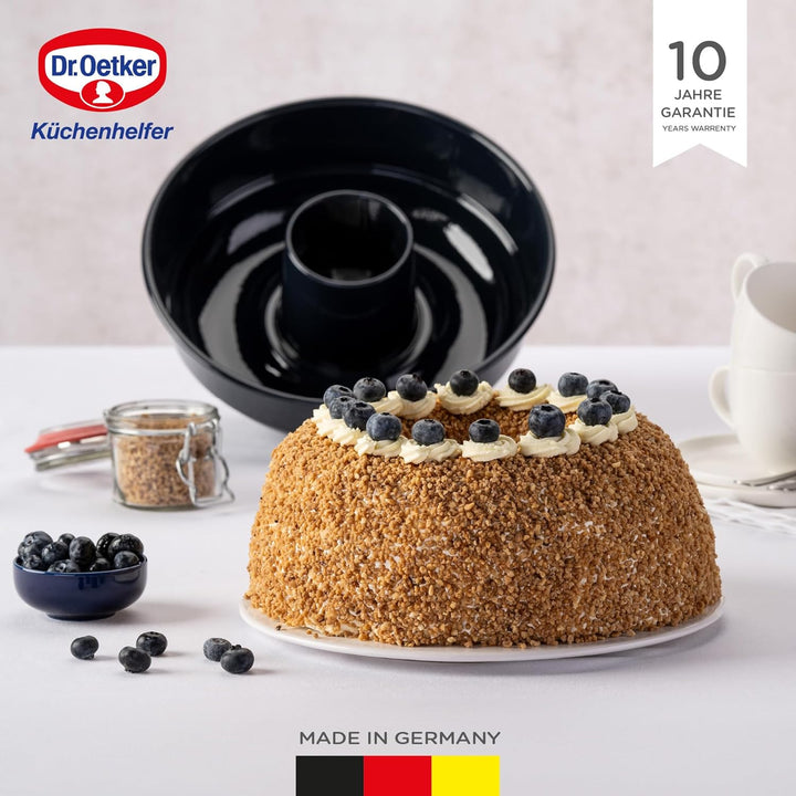 Dr. Oetker Frankfurter Kranz Kuchenform 26 cm Back-Liebe Emaille – Schnitt- & kratzfeste Backform mi
