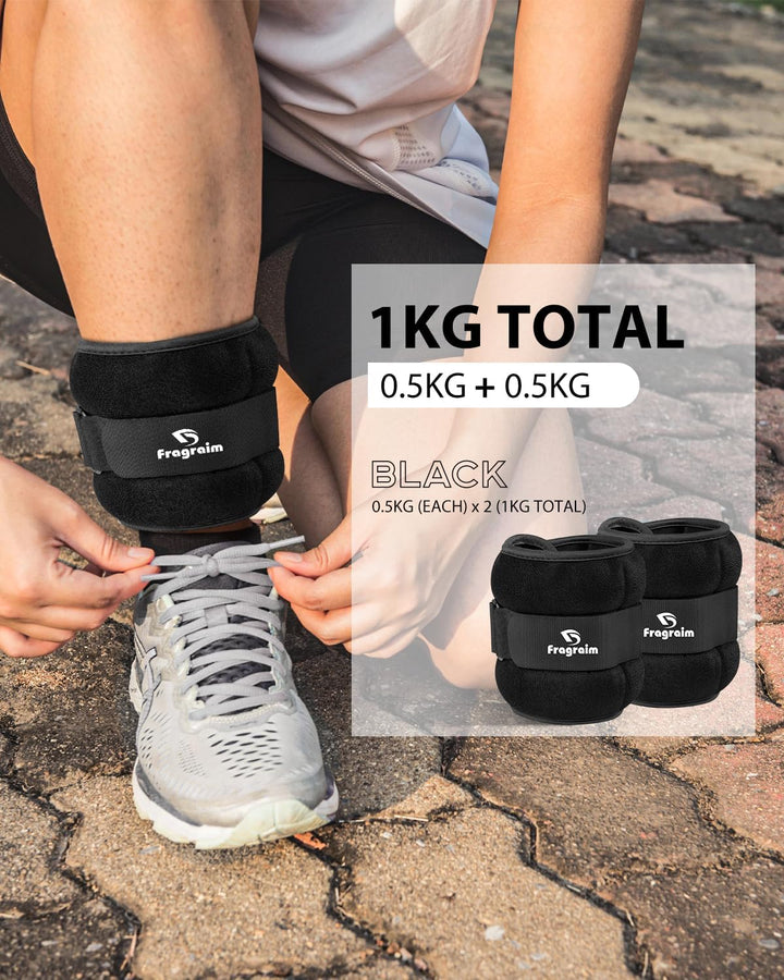 Fragraim Gewichtsmanschetten Fuss, Fussgewichte,Handgelenk Gewichte 1/2/3/4/5/6/10KG 1 Paar, Gewicht