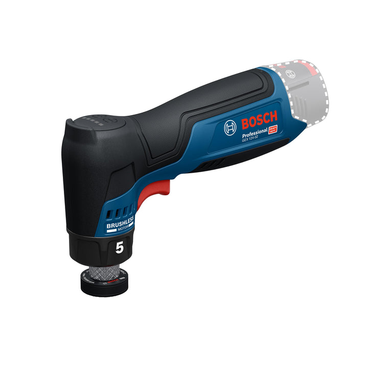 Bosch Professional 12V System Akku-Exzenterschleifer GEX 12V-32 (inkl. montiertem 32 mm Klett-Schlei