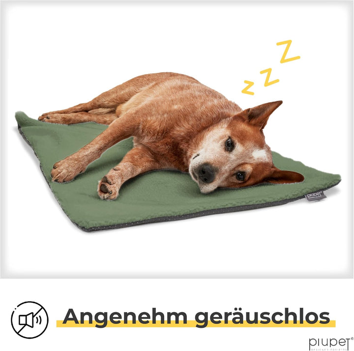 PiuPet® Selbstheizende Decke Hund I 90x60cm I Beheizbare Hundedecke I Selbstwärmende Hundedecke I He