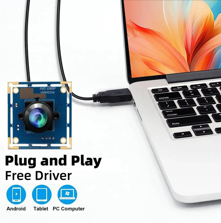 1080P Full HD Fisheye USB Kameramodul,180 Grad Weitwinkel objektiv, 1080P 30 fps/720P 60 fps/480 100