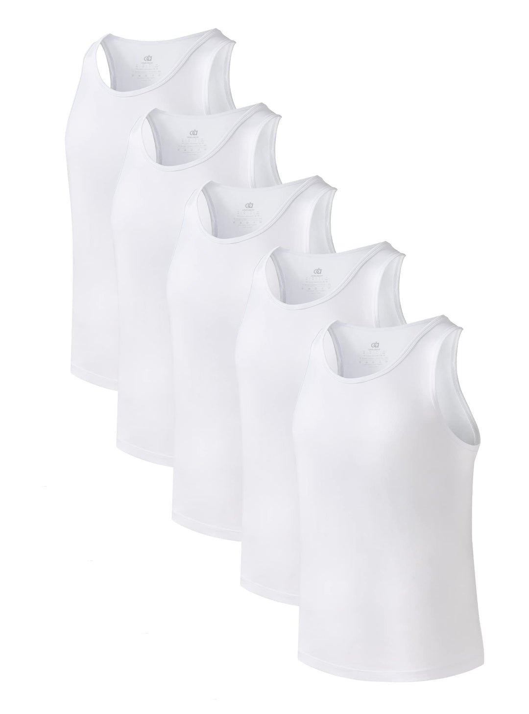 DAVID ARCHY Herren Unterhemden Tshirt Tanktop Business Lässig Bambusfaser Weich Seidig Kurzarm Ärmel