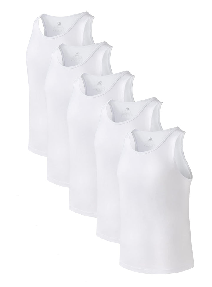 DAVID ARCHY Herren Unterhemden Tshirt Tanktop Business Lässig Bambusfaser Weich Seidig Kurzarm Ärmel