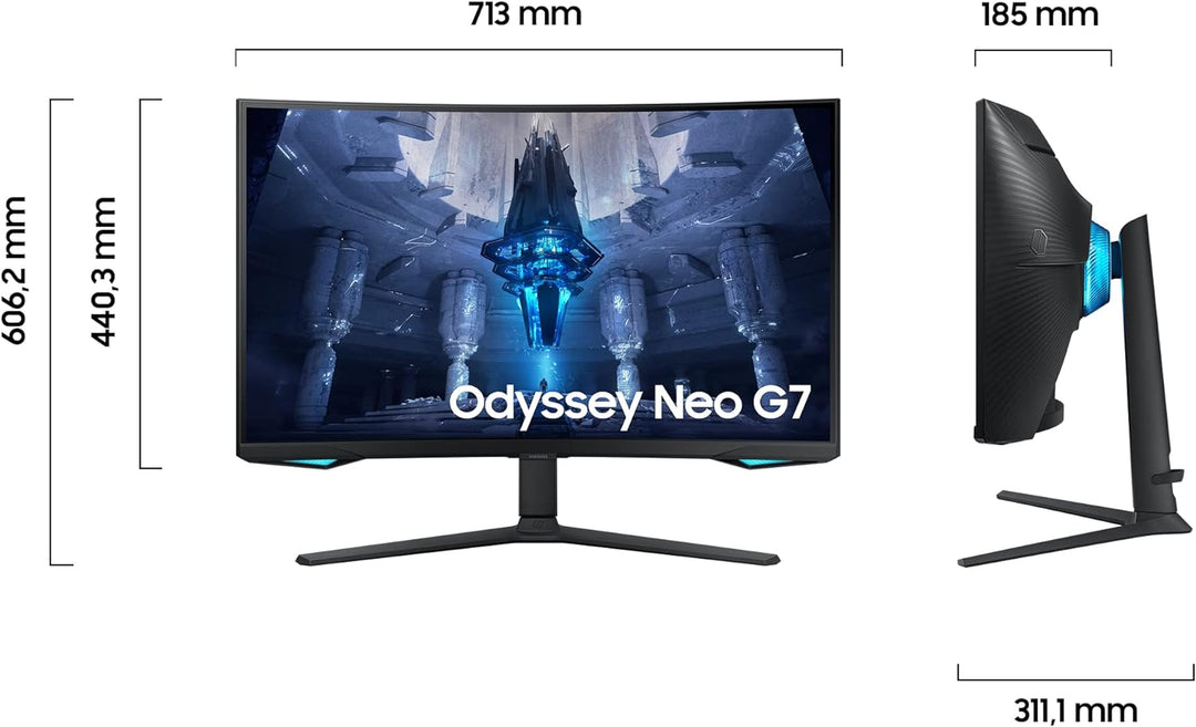 Samsung Odyssey Neo G7 Gaming Monitor S32BG750NP, 32 Zoll, VA-Panel, 4K UHD-Auflösung, AMD FreeSync