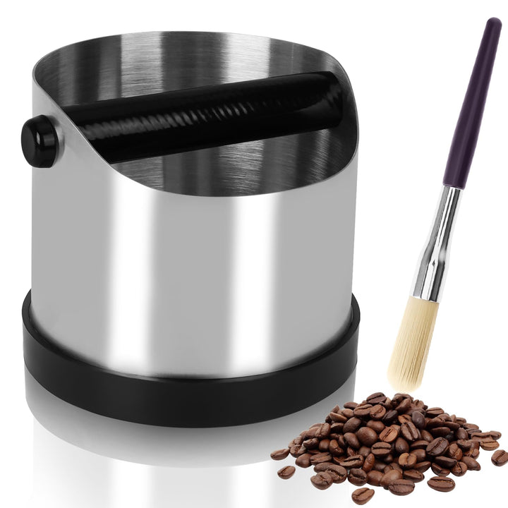 LURICO Abklopfbehälter für Siebträger, 700ml Gross Edelstahl Kaffee Knock Box, Espresso Abschlagbox