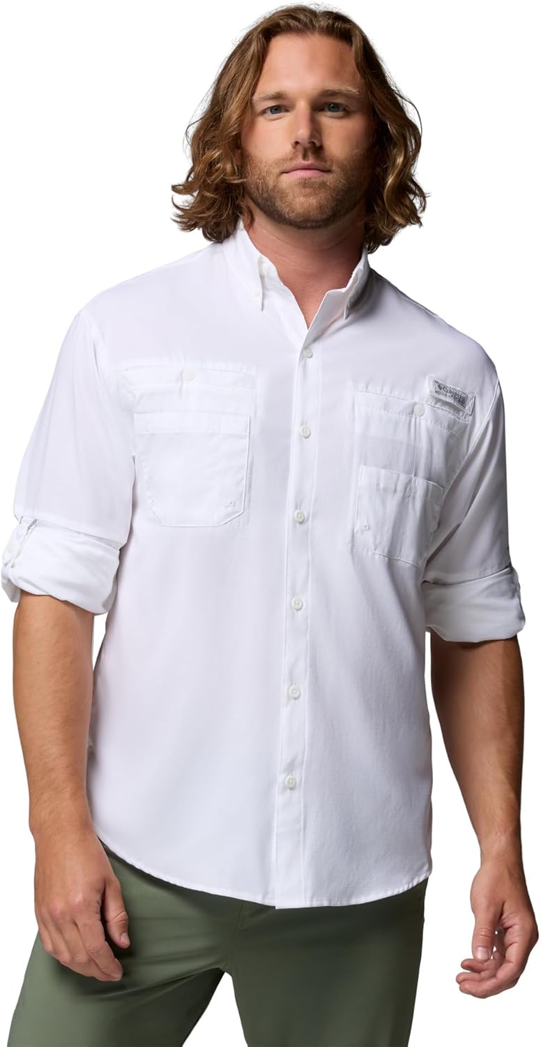 Columbia Herren Tamiami Ii Long Sleeve Shirt Langarmshirt XXL Weiss, XXL Weiss/Opulenter Garten