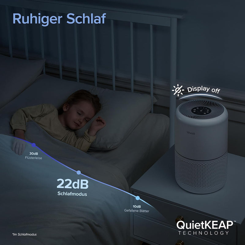 LEVOIT Luftreiniger Allergiker mit H13 HEPA Luftfilter gegen 99,97% von Schimmel Staub Pollen, Luftq