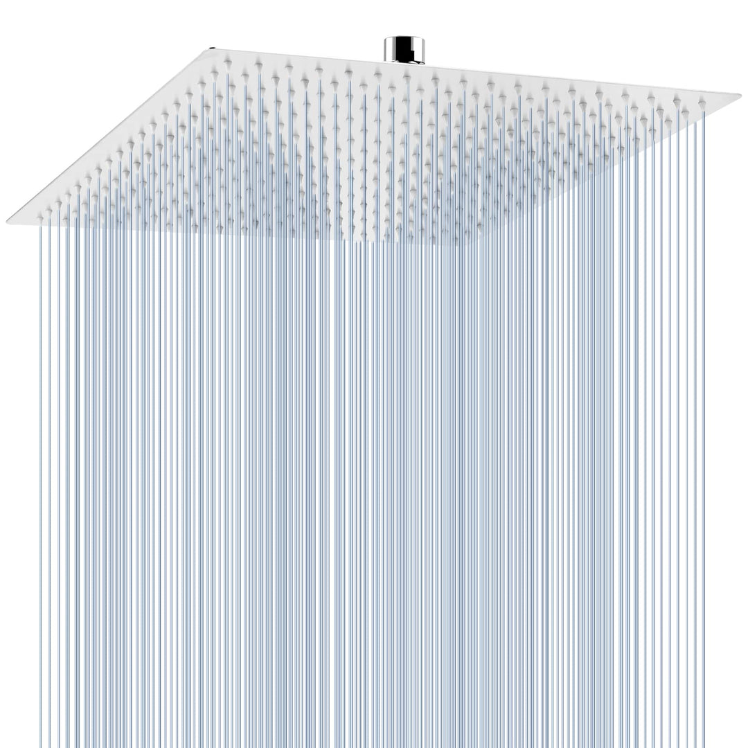 40.5cm Grosser Regenbrause - Voolan Quadrat Hochdruck Duschkopf aus Edelstahl 304 - komfortables Dus