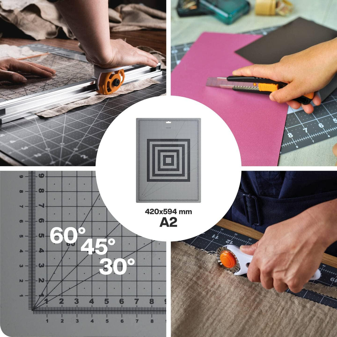 Fiskars A2 Schneidematte, 45 cm x 60 cm, Schnittfest, 1003895 A2: 45 x 60 cm Single, A2: 45 x 60 cm