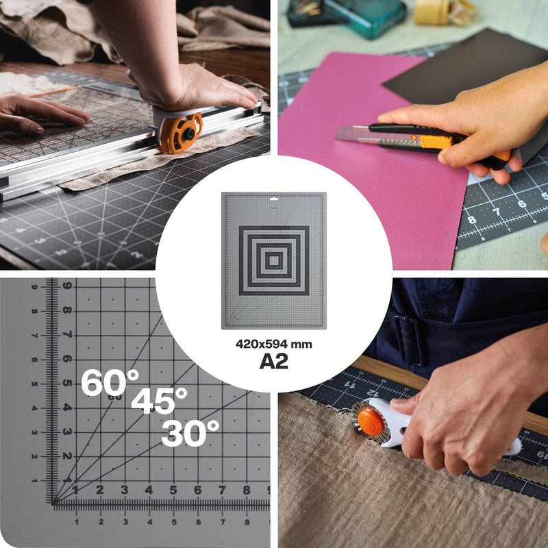 Fiskars A2 Schneidematte, 45 cm x 60 cm, Schnittfest, 1003895 A2: 45 x 60 cm Single, A2: 45 x 60 cm