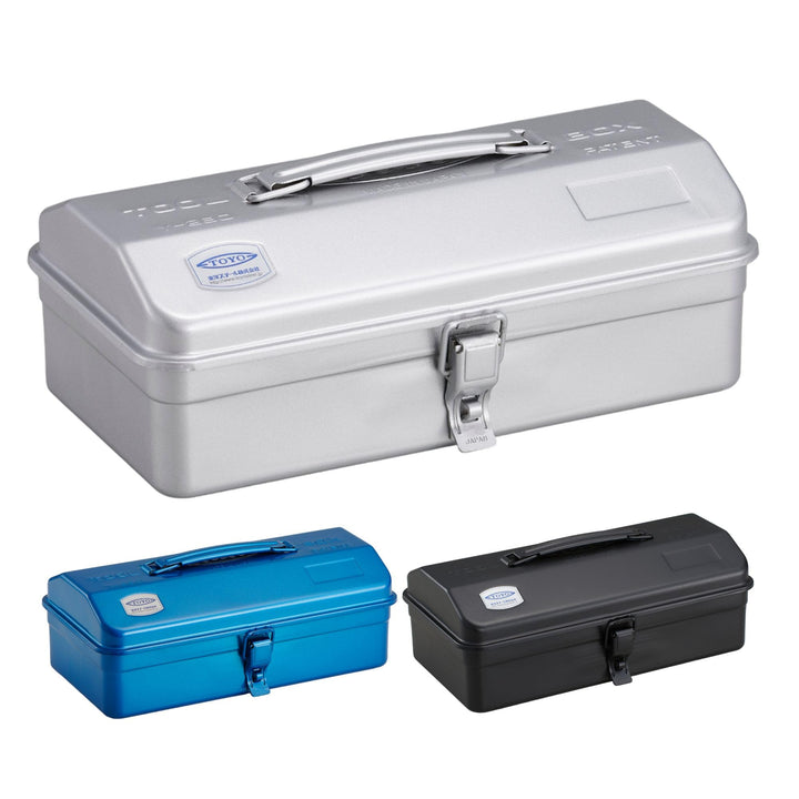 Toyo Steel Werkzeugkoffer Camber-top aus Stahl in der Farbe Silber, 30,4x16,4x12,3 cm, Y-280-SL 30,4