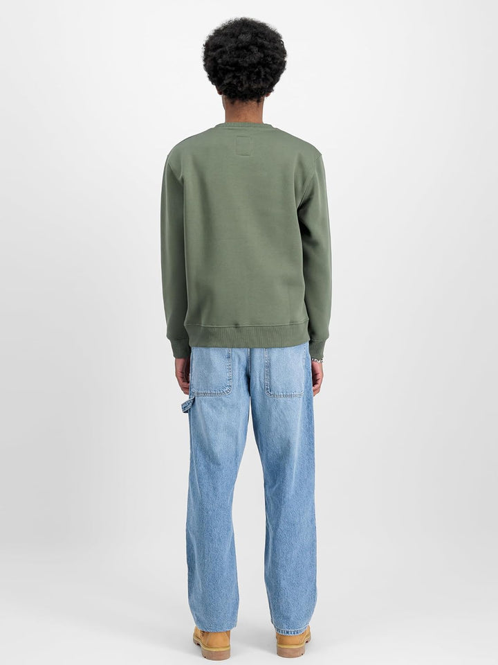 ALPHA INDUSTRIES Herren Basic Sweater Sweatshirt für Herren Sweatshirt (1er Pack) XXS Dunkles Olivgr