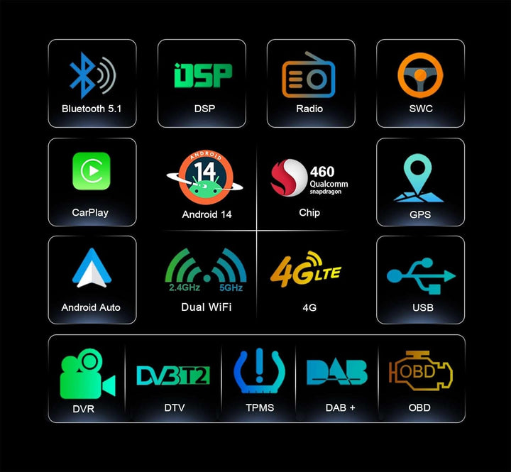 Erisin Qualcomm Android 14 9 Zoll 8GB+128GB 8-Kern Autoradio Bluetooth GPS Navi für VW Golf 5 6 T5 C