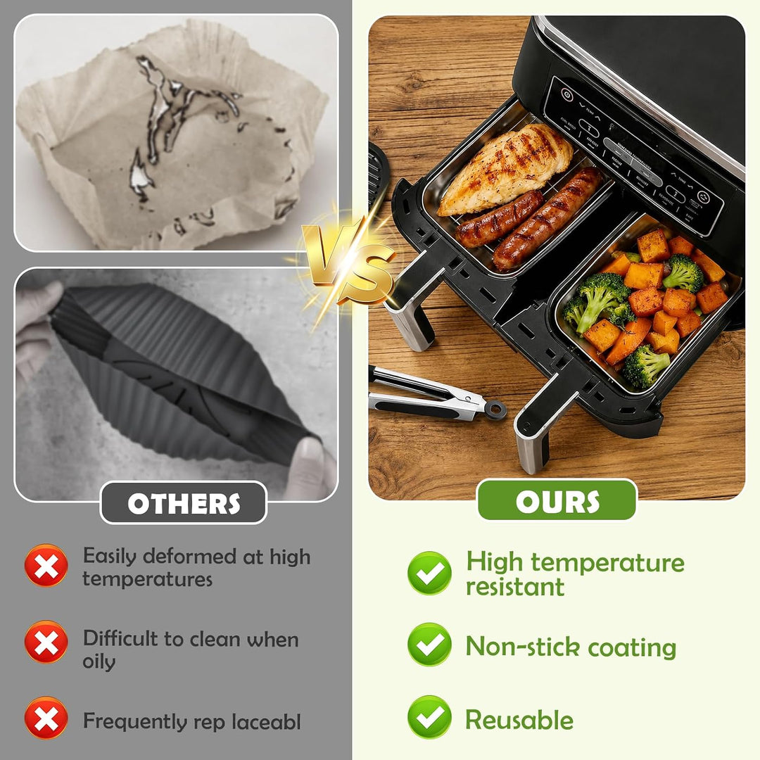 Kleine Auflaufform für Airfryer Edelstahl Auflaufform für Heissluftfritteuse