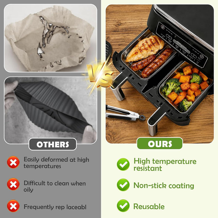 Kleine Auflaufform für Airfryer Edelstahl Auflaufform für Heissluftfritteuse