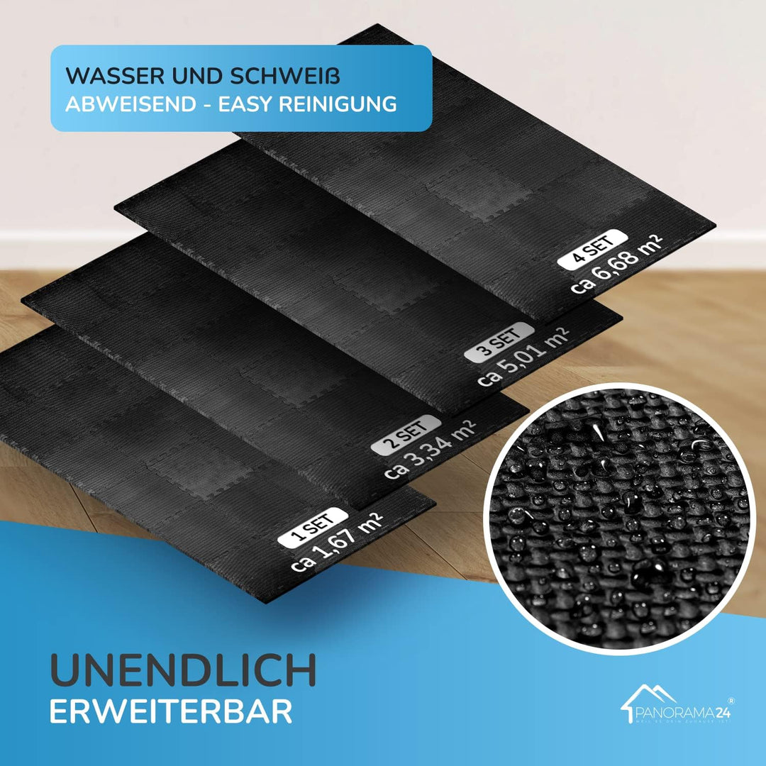 Schutzmatten Set Puzzlematte Bodenschutz Matte - Puzzle Bodenschutzmatten Unterlegmatte | Fitnessmat