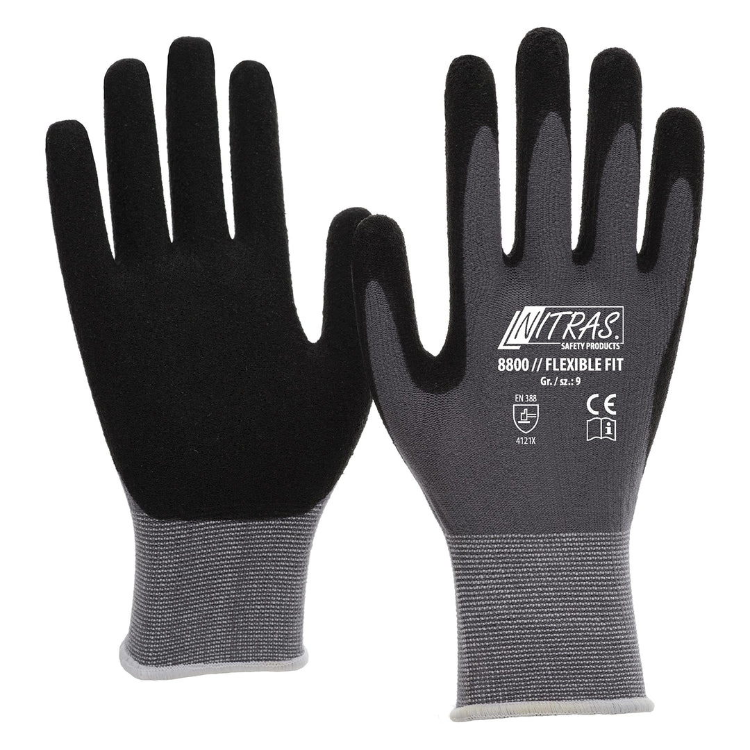 NITRAS 8800 Flexible Fit Allroundhandschuhe Gartenhandschuhe, hohe Abriebfestigkeit, sehr guter Grip