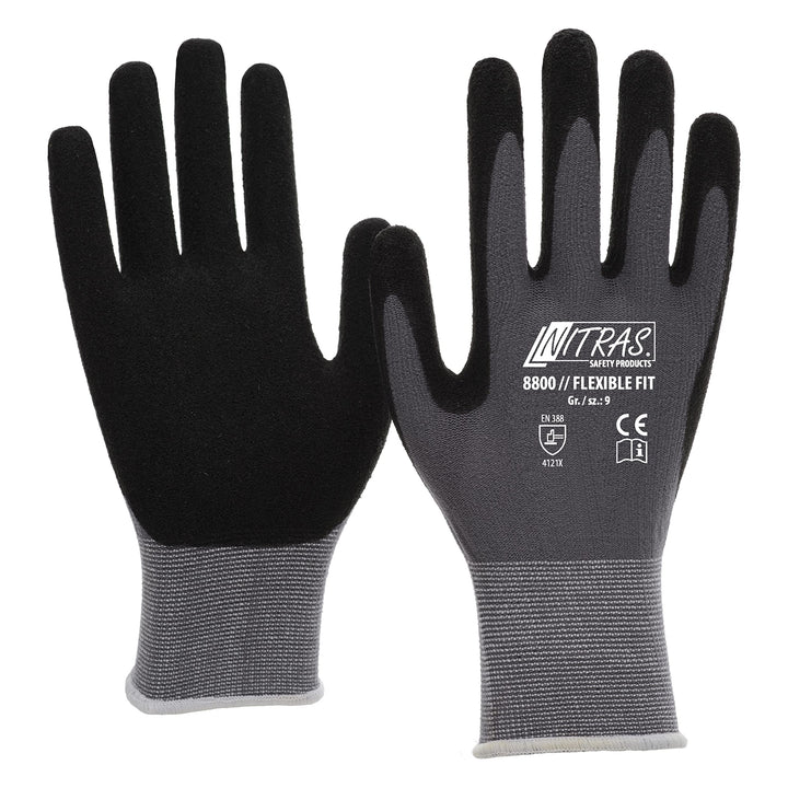 NITRAS 8800 Flexible Fit Allroundhandschuhe Gartenhandschuhe, hohe Abriebfestigkeit, sehr guter Grip