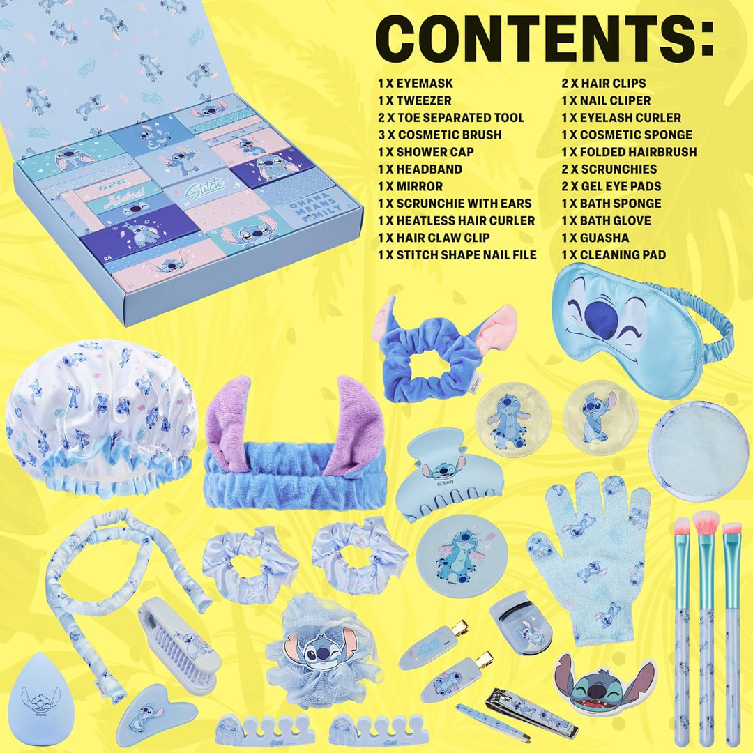 Get Trend Disney Stitch Adventskalender 2025 mit Accessoires, Beauty Produkte, Weihnachtskalender Ge