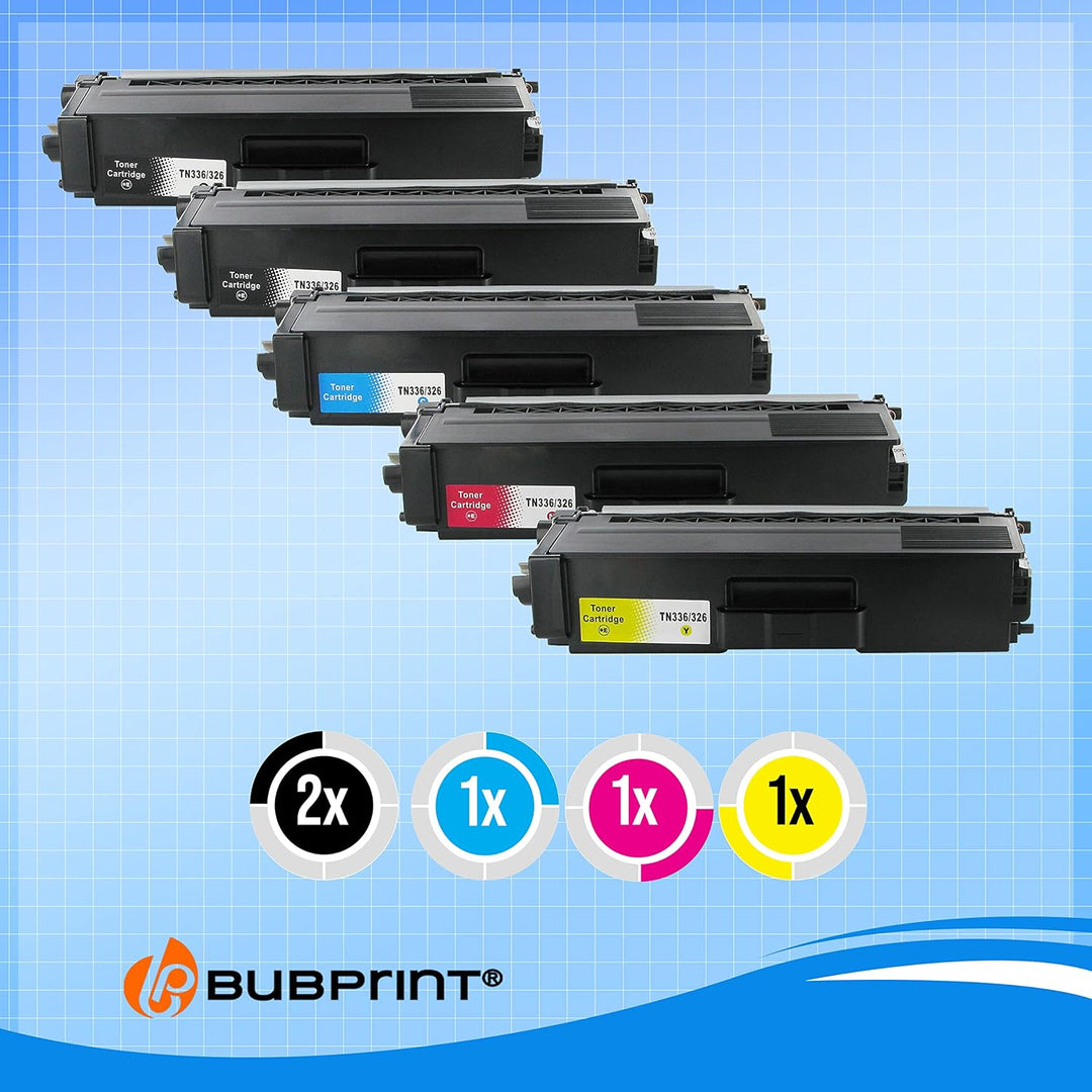5 Toner kompatibel als Ersatz für Brother TN-326 TN-326BK TN-326C TN-326M TN-326Y für DCP-L8400CDN D