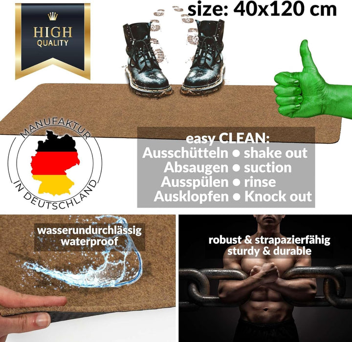 ANRO Fussmatte Schmutzfangmatte Türmatte rutschfest Fussabstreifer abwaschbar robust für Eingang, Ha