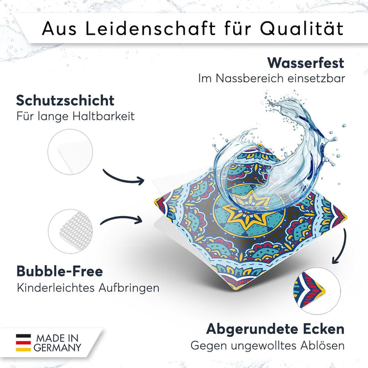 CREATISTO Klebefliesen Stickerfliesen Fliesenfolie - Aufkleber Sticker für Wandfliesen I Klebefliese