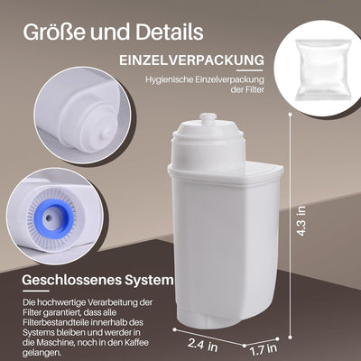 GOLDEN ICEPURE Kaffee-Wasserfilter-Ersatz für Siemens EQ-Serie, Brita Intenza TZ70003 Siemens, TCZ70