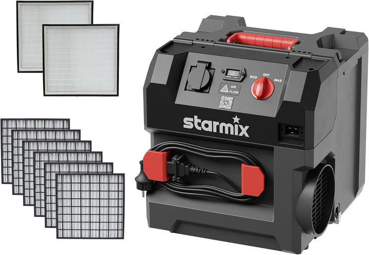 starmix Aeroxx 750 - Luftreiniger für die Baustelle & gesundheitsschädlichen Feinstaub | HEPA H13 Fi