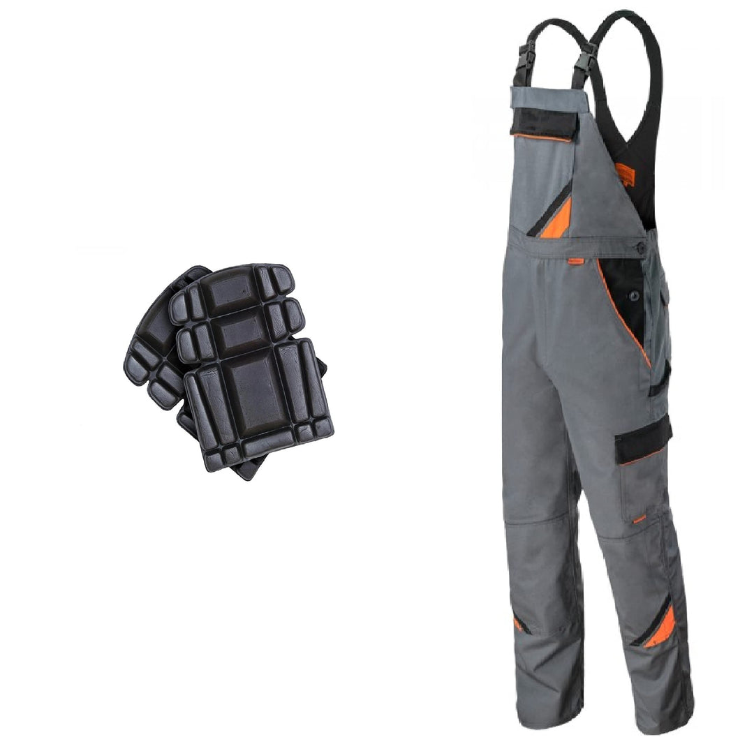 Latzhose und Latzhose für Herren, mit Knieschonern, Jacke erhältlich, perfekt für Arbeit, Mechaniker