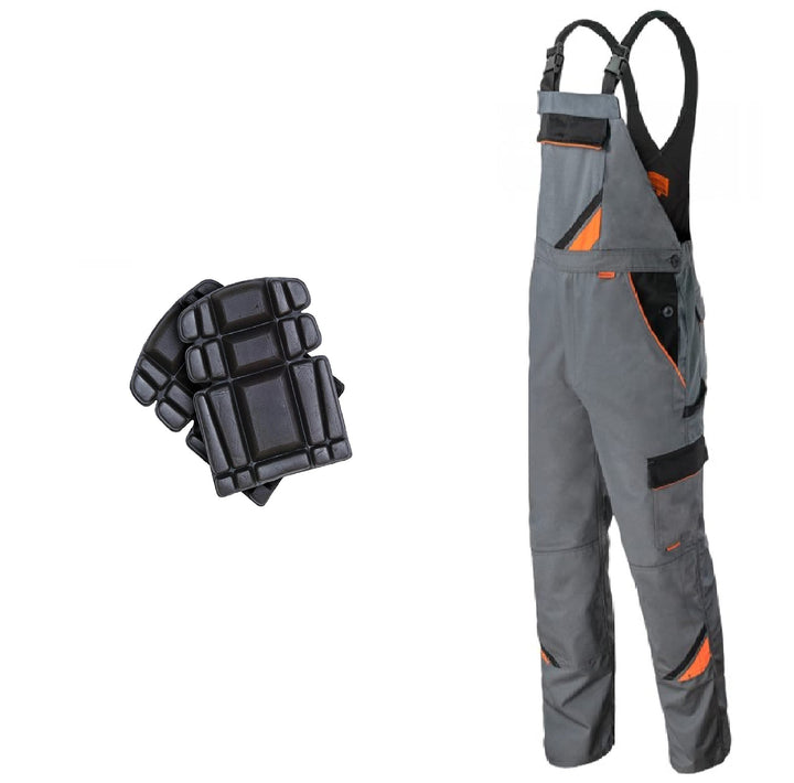 Latzhose und Latzhose für Herren, mit Knieschonern, Jacke erhältlich, perfekt für Arbeit, Mechaniker