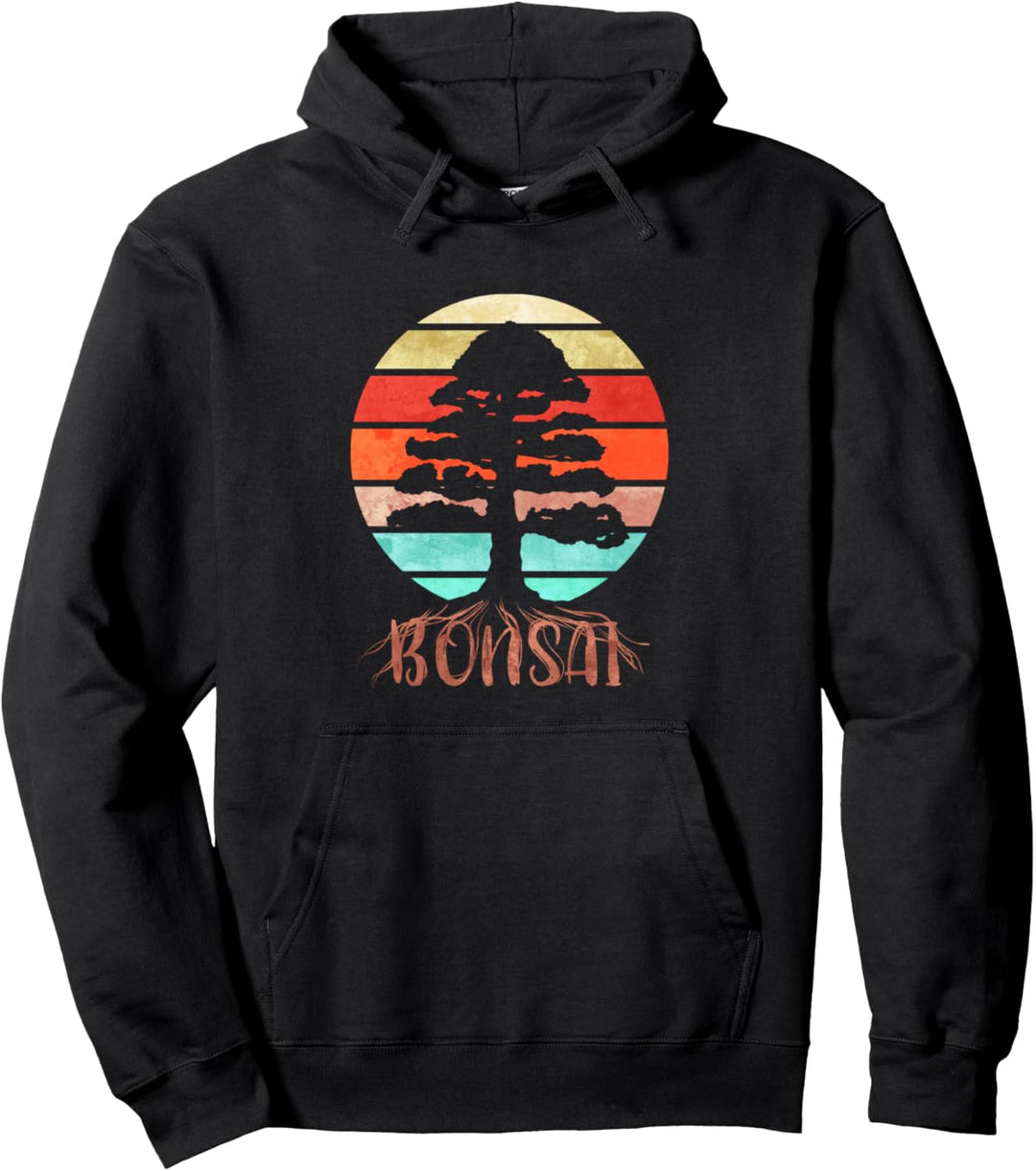 Japanischer Bonsai Baum Retro Vintage Miniatur Baum Pullover Hoodie