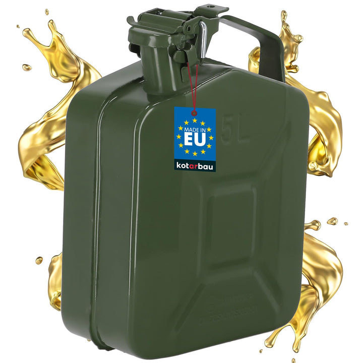 KOTARBAU® Metall Benzinkanister 5L für Kraftstoffe Benzin Aufbewahren von Flüssigkeiten, 5L