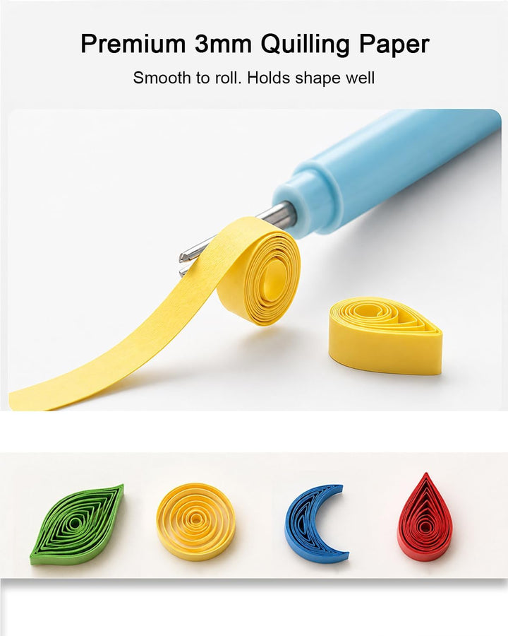 YURROAD Quilling Set, Quilling Papier Werkzeug Set mit 36 Farben 900 Quilling Papierstreifen 3mm, Qu