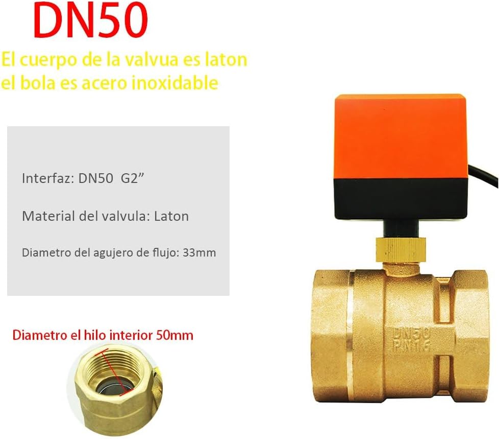 AC220V AC24V DC12V 2-Wege-Motorventil - 2-Wege-Motorkugelventil DN15 DN20 DN25 DN32 DN40 DN50. AC220