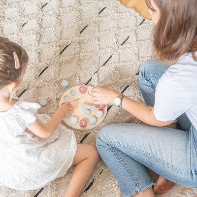 Kindsgut Lernuhr, Lernspielzeug aus Holz für Kinder, Unisex, Zahlen 1-12 und 13-24, spielerisch Lern