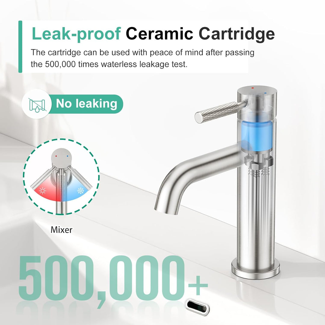 CREA Waschtischarmatur Bad für Waschbecken, Waschtisch Armatur Wasserhahn Bad Waschbeckenarmatur Bad