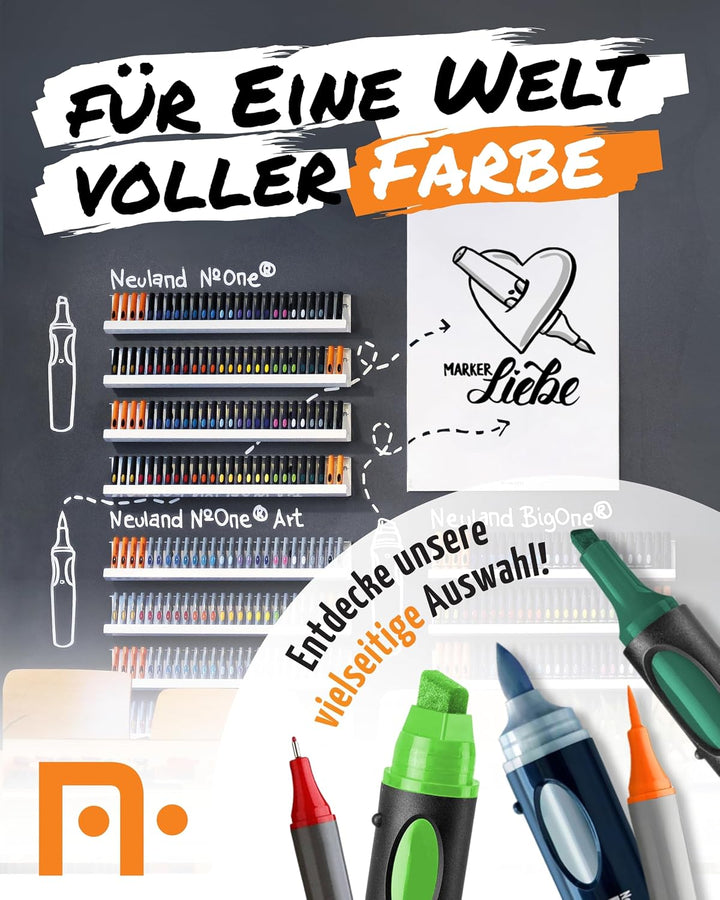 Neuland RefillOne® Nachfülltinte Farbset Basic Tones I Tinte für Marker No.One, BigOne, FineOne &amp; Tw